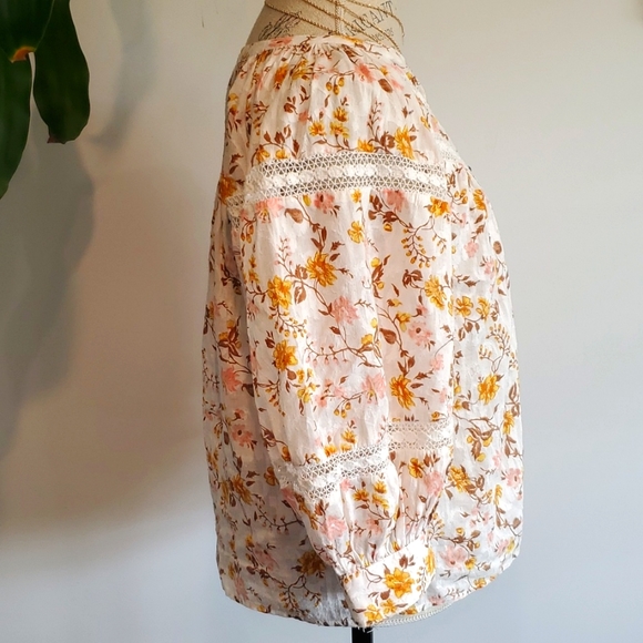 Anthropologie harmony lace peasant blouse - Picture 4 of 7